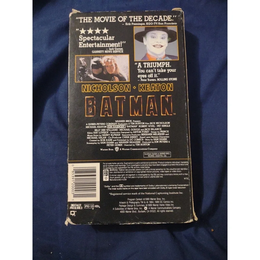 Batman Michael Keaton Kim Basinger Jack Nicholson Nostalgia 80s Classic